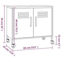 Vidaxl Omara za shranjevanje olivno zelena 60x35x49 cm jeklo