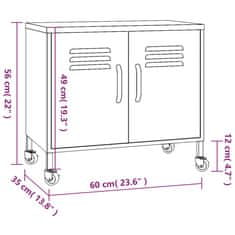 Greatstore Omara za shranjevanje antracitna 60x35x49 cm jeklo