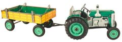 KOVAP Traktor Zetor z valjčkom, rdeča, zelena, modra plastična kolesa