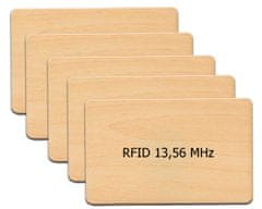 Mave 5 kos Lesenih RFID kartic s 13,56 MHz čipom ISO14443