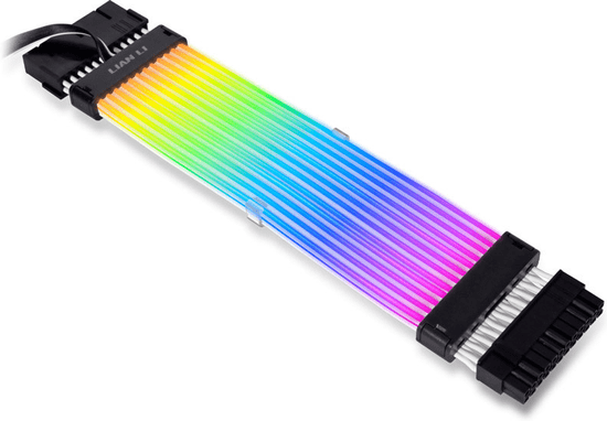 Lian Li Strimer Plus V2 kabel za osnovno ploščo, 24-Pin RGB, 20 cm, črn