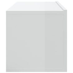 Vidaxl Stenske TV omarice 4 kosi visok sijaj bele 100x30x30 cm