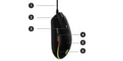 G102 LightSync gaming miška, črna