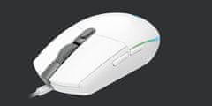 Logitech G102 LightSync gaming miška, bela
