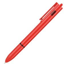 EASY HIDE Kroglično pero, modro polželezno polnilo, 0,7 mm, 24 kosov v pakiranju, belo-kremasto-rdeče-sivo