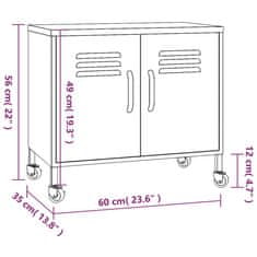 Greatstore Omara za shranjevanje oranžna 60x35x49 cm jeklo