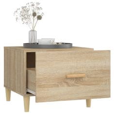 Vidaxl Klubska mizica sonoma hrast 50x50x40 cm konstruiran les