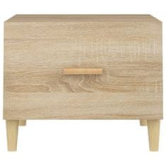 Vidaxl Klubska mizica sonoma hrast 50x50x40 cm konstruiran les