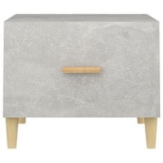 Vidaxl Klubska mizica betonsko siva 50x50x40 cm konstruiran les
