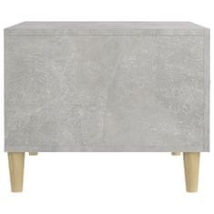 Vidaxl Klubska mizica betonsko siva 50x50x40 cm konstruiran les