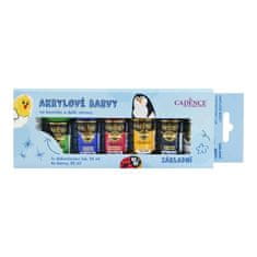 Cadence Akrilne barve za kristale z lakom - osnovne barve, komplet 6 + akrilni lak 25 ml