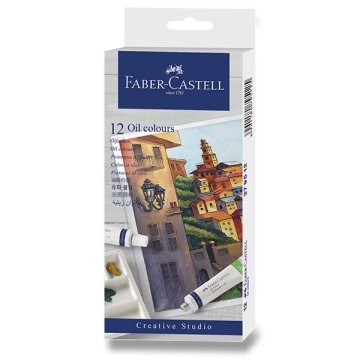 Faber-Castell oljne barve - 12 barv, tubica 9 ml