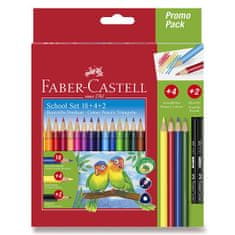 Faber-Castell Faber - Castell Barvice trikotne 18 kosov + 4 kosi + 2 kosa svinčnikov