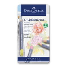 Faber-Castell Akvarelne barvice Goldfaber Aqua Pastel v pločevinasti škatli, 12 barv