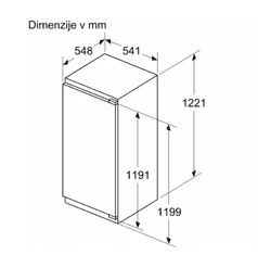 Bosch KIL42VFE0 vgradni hladilnik, z zamrzovalnim predelom