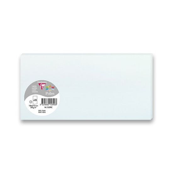 Clairefontaine Barvna pisemska kartica 106 x 213 mm za ovojnice DL, 25 kosov, svetlo modra, DL