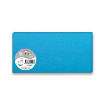 Clairefontaine barvni pisemski karton, 106 x 213 mm, za ovojnice DL, 25 kosov - modri, DL