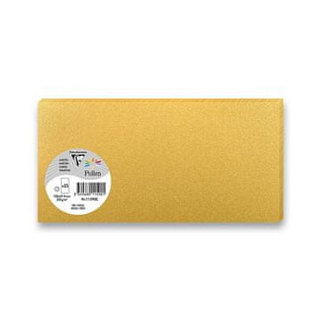 Clairefontaine barvni pisemski karton, 106 x 213 mm, za ovojnice DL, 25 kosov - zlati, DL