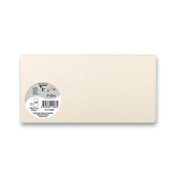Clairefontaine barvni pisemski karton, 106 x 213 mm, za ovojnice DL, 25 kosov - biserno krem, DL
