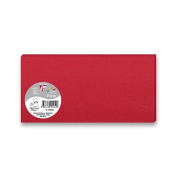 Clairefontaine barvni pisemski karton, 106 x 213 mm, za ovojnice DL, 25 kosov - rdeča, DL