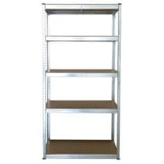 Severno Srebrno pocinkano stojalo za shranjevanje 180x90x40cm