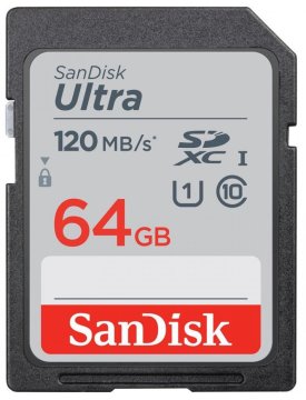 SanDisk Ultra SDXC spominska kartica, 64GB - odprta embalaža