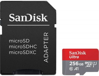 Ultra micro SDXC spominska kartica, 256 GB + SD adapter