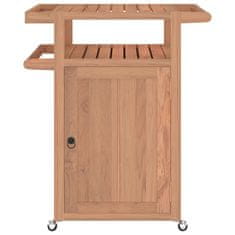 Vidaxl Barski voziček 70x50x90 cm trdna tikovina