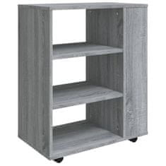 Vidaxl Omarica na kolesih siva sonoma 60x35x75 cm konstruiran les