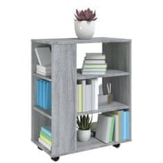 Vidaxl Omarica na kolesih siva sonoma 60x35x75 cm konstruiran les