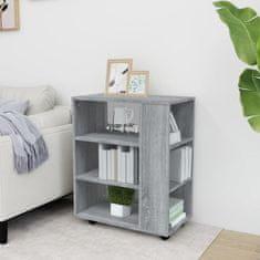 Vidaxl Omarica na kolesih siva sonoma 60x35x75 cm konstruiran les