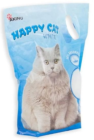 Akinu stelja Happy Cat 4 x 3,6 L, bela