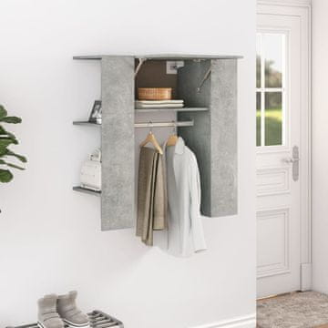 Vidaxl vidaXL Omarica za hodnik betonsko siva 97,5x37x99 cm