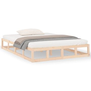 Vidaxl Posteljni okvir 140x190 cm trden les