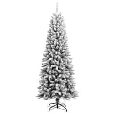 Vidaxl Umetna novoletna jelka s snegom 180 cm PVC in PE