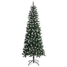 Vidaxl Umetna novoletna jelka s stojalom zelena 240 cm PVC