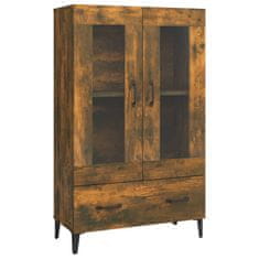 Vidaxl Visoka omarica dimljeni hrast 70x31x115 cm konstruiran les