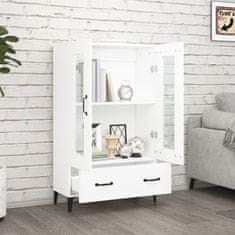 Vidaxl Visoka omarica bela 70x31x115 cm konstruiran les