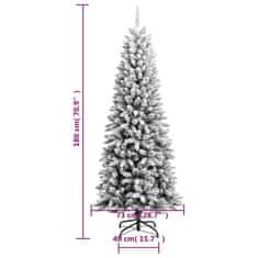 Vidaxl Umetna novoletna jelka s snegom 180 cm PVC in PE