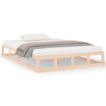 Vidaxl Posteljni okvir 200x200 cm iz trdnega lesa
