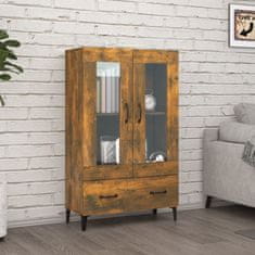 Vidaxl Visoka omarica dimljeni hrast 70x31x115 cm konstruiran les