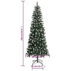 Vidaxl Umetna novoletna jelka s stojalom zelena 240 cm PVC