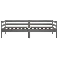 Vidaxl Dnevna postelja siva 90x190 cm trdna borovina