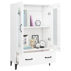 Vidaxl Visoka omarica bela 70x31x115 cm konstruiran les