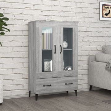 Vidaxl vidaXL Omarica, siva, hrast sonoma, 70x31x115 cm, material na osnovi lesa