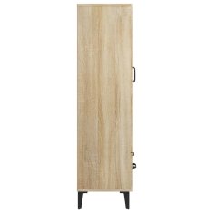 Vidaxl Visoka omarica sonoma hrast 70x31x115 cm konstruiran les