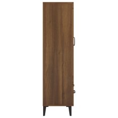 Vidaxl Visoka omarica rjavi hrast 70x31x115 cm konstruiran les
