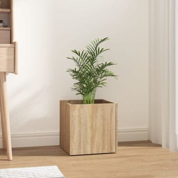 Vidaxl vidaXL Rožno korito, hrast sonoma, 40x40x40 cm, material na osnovi lesa