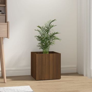 Vidaxl vidaXL Cvetlični lonec, rjav hrast, 40x40x40 cm, material na osnovi lesa