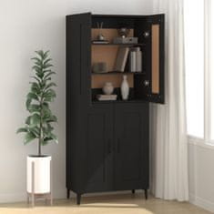 Vidaxl Komoda črna 69,5x34x90 cm konstruiran les